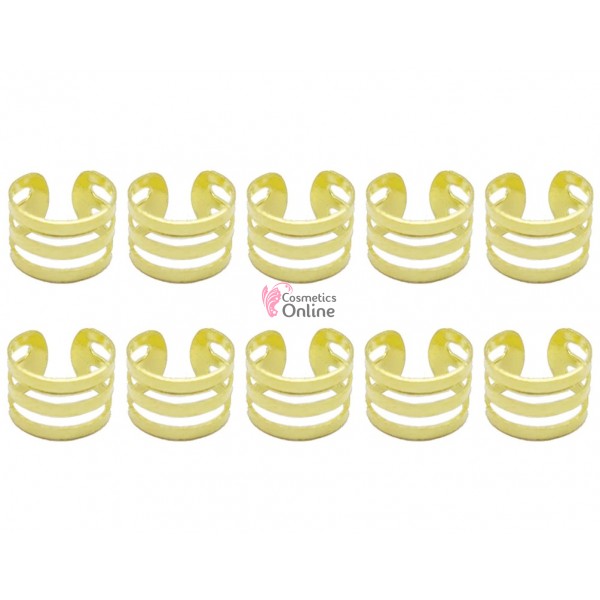 Inele din metal pentru codite afro RNG58JJ Aurii, Set 10 bucati